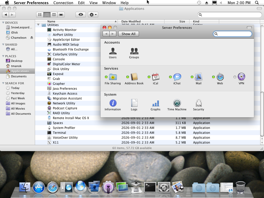 Server Preferences really lived up to the name and the look of System Preferences on the client OS